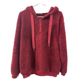 Women’s Red Sherpa pullover